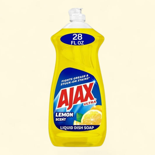 Ajax Ultra Liquid Dish Soap, Lemon Scent, 28 Fluid Ounce