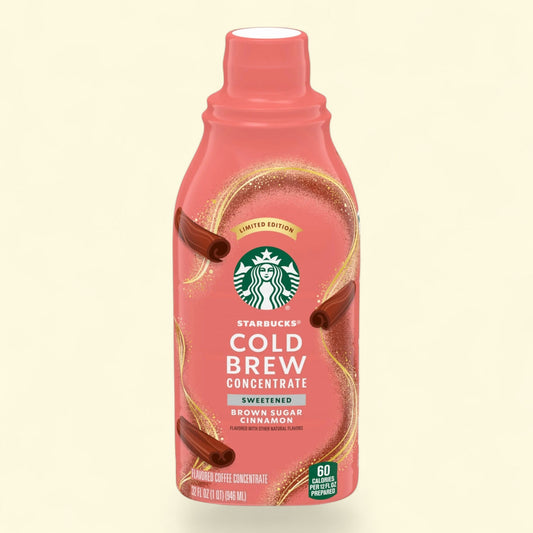 Starbucks Cold Brew Coffee Concentrate, Sweetened Brown Sugar Cinnamon, 32 fl oz