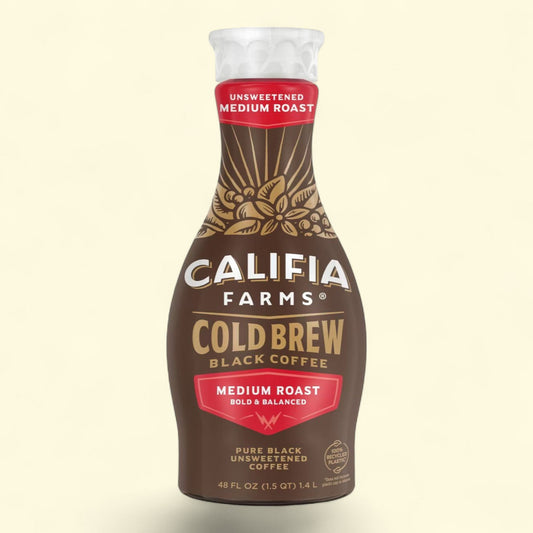 Califia Farms Cold Brew Coffee, Pure Black Medium Roast - 48 fl oz