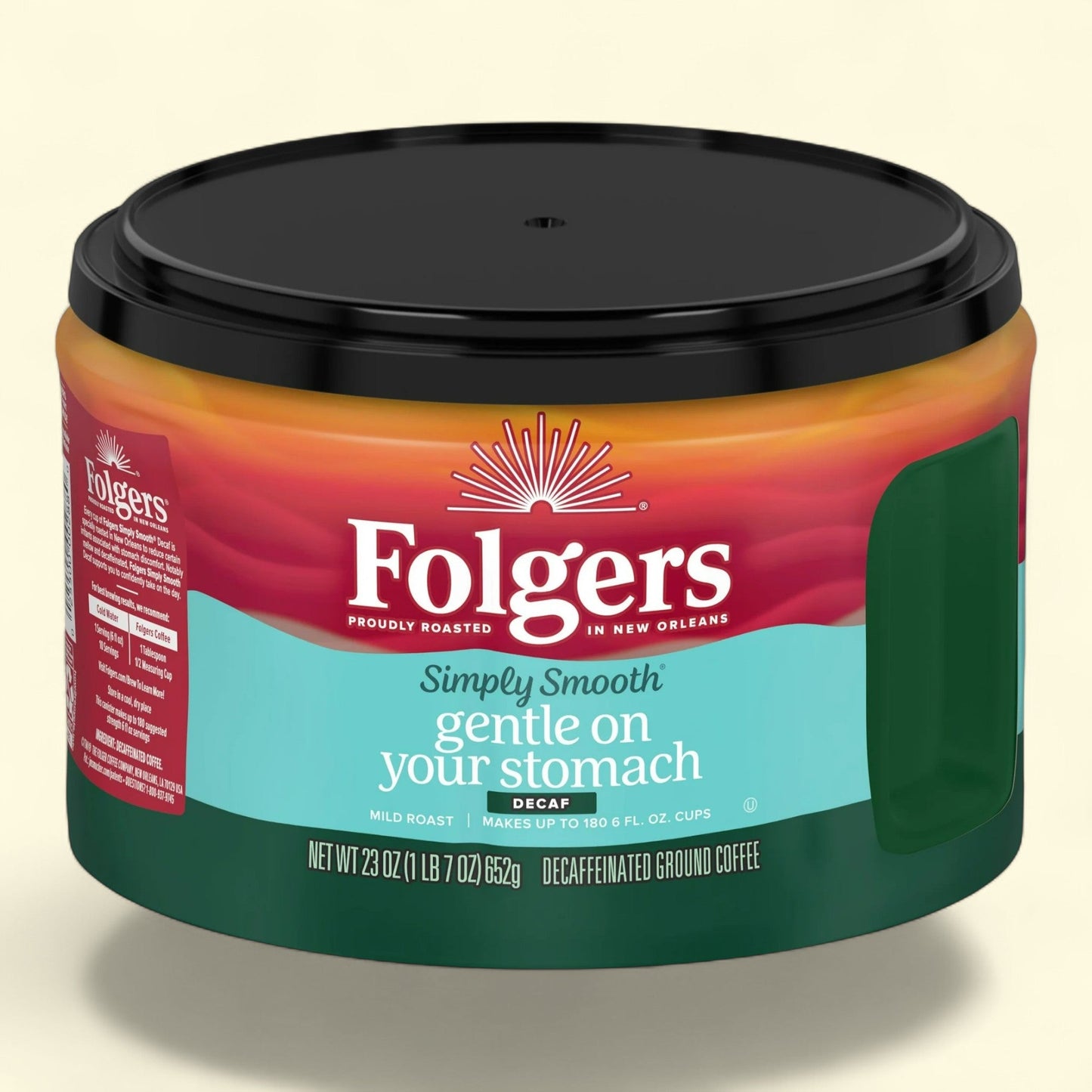 Folgers Simply Smooth Decaf Ground Coffee, 23 oz