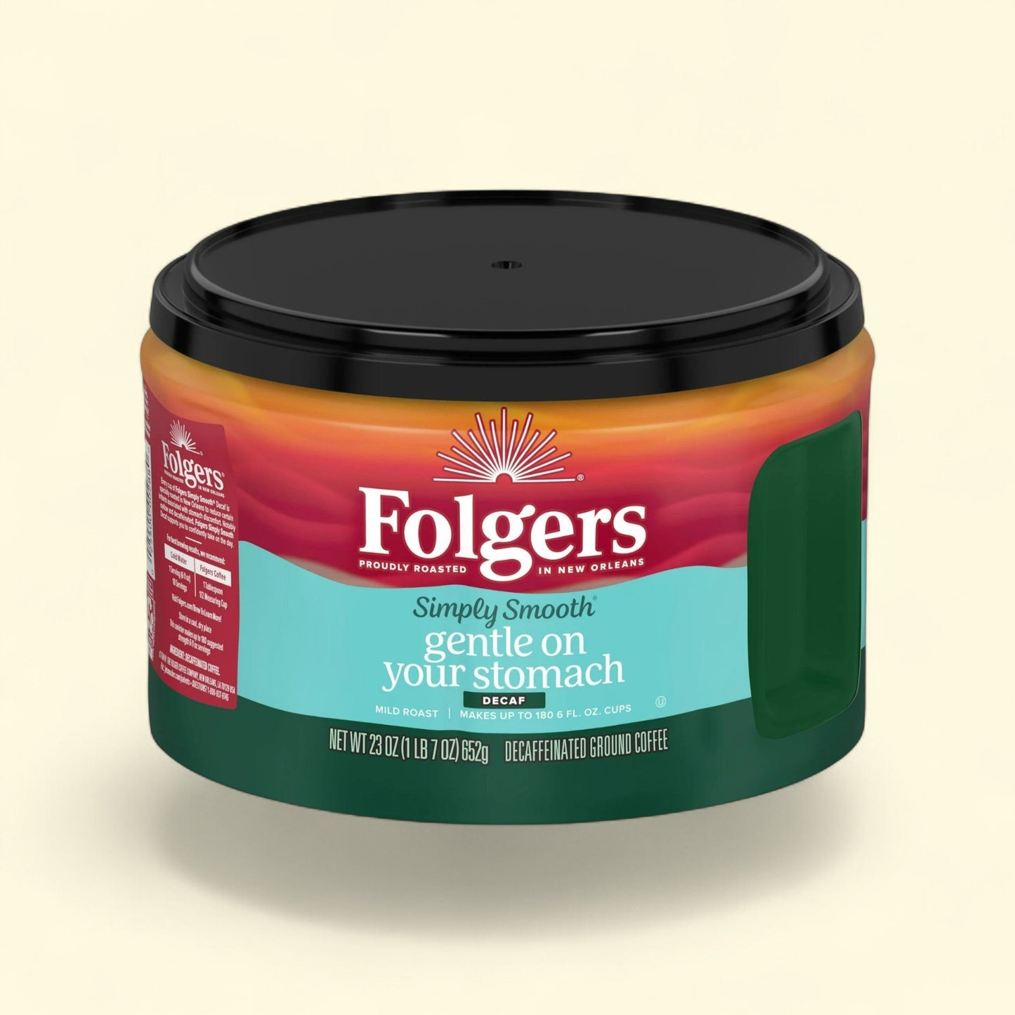 Folgers Simply Smooth Decaf Ground Coffee, 23 oz — authentic US product shipped worldwide by Treatspree