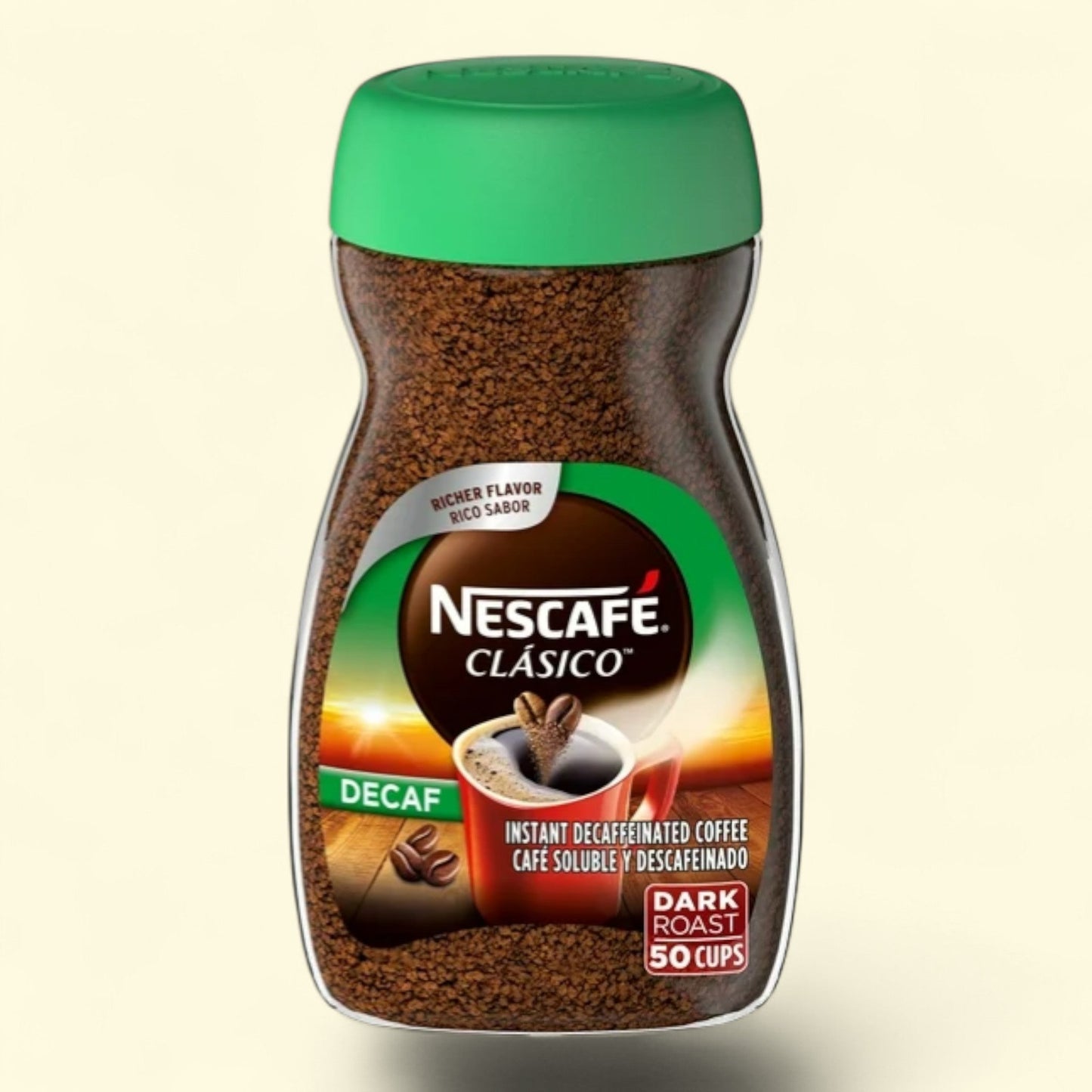 Nescafe Clasico Decaf Dark Roast Coffee, 3.5 oz