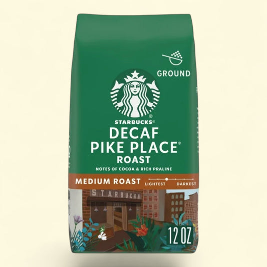 Starbucks Decaf Pike Place Roast Ground Coffee, 12 oz