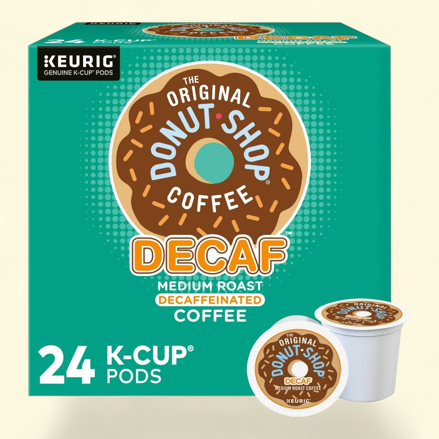 The Original Donut Shop Decaf K-Cup Coffee Pods, Medium Roast, 24 Count