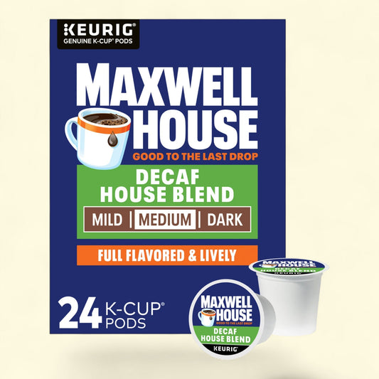 Maxwell House House Blend Decaf Coffee K-Cup Pods, 24 ct