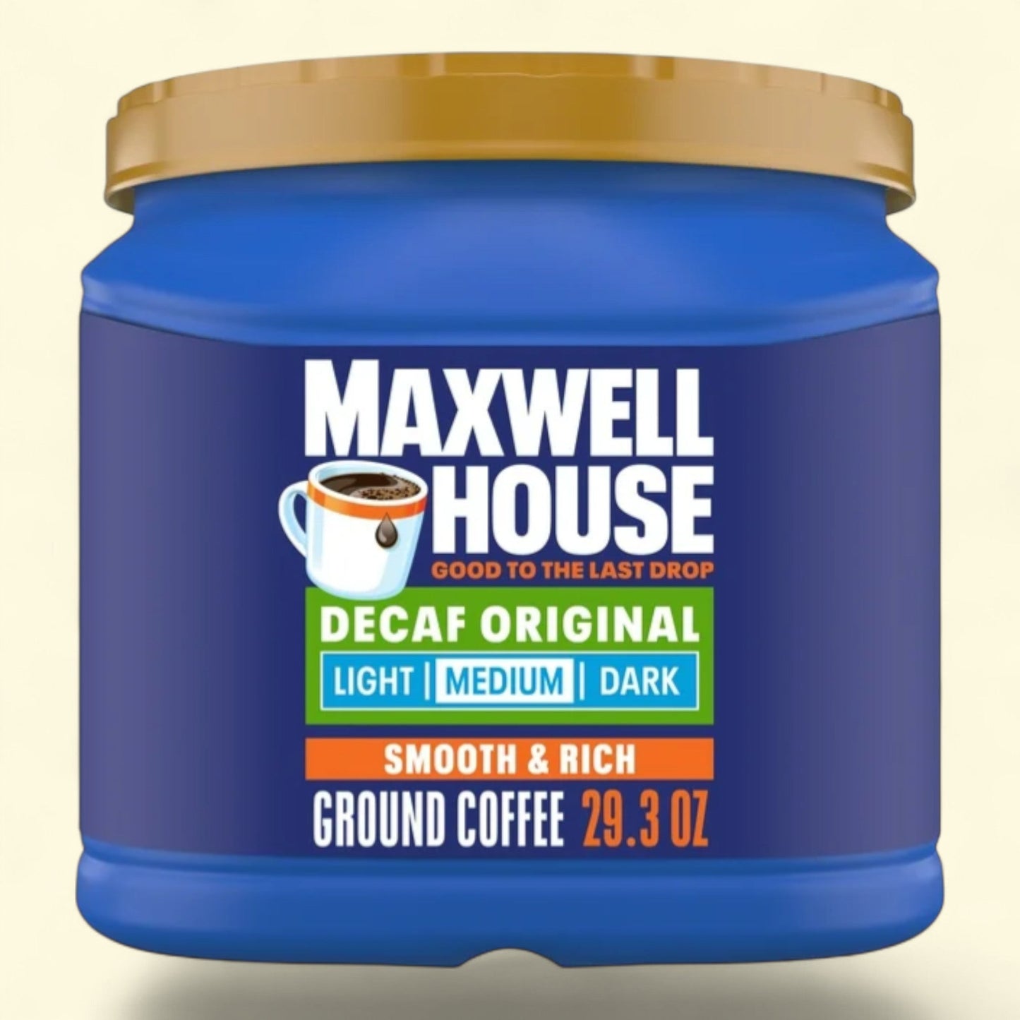 Maxwell House Decaffeinated Medium Roast Ground Coffee, 29.3 oz Canister