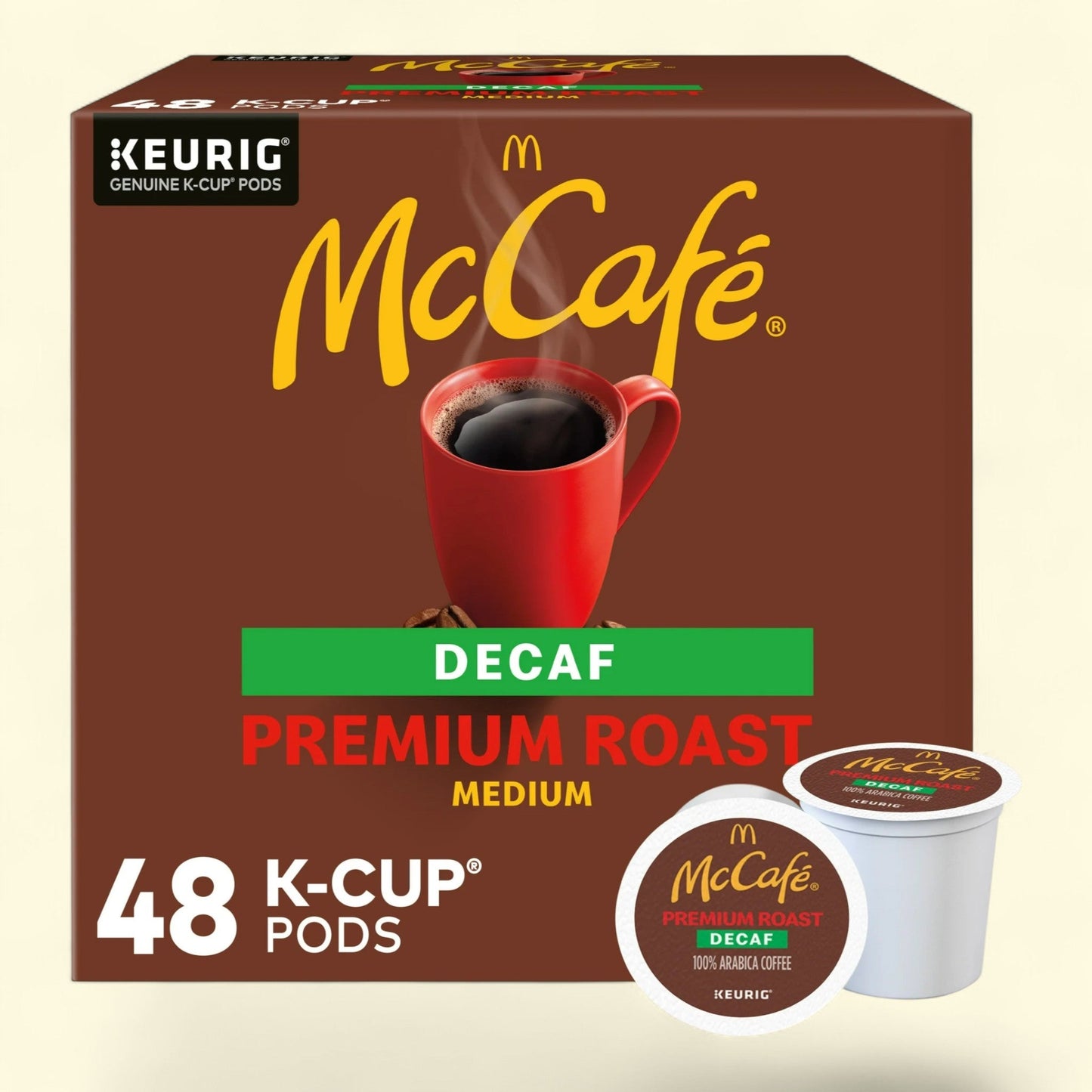 McCafe Decaf Premium Medium Roast Coffee K-Cup Coffee Pods, 48 Count