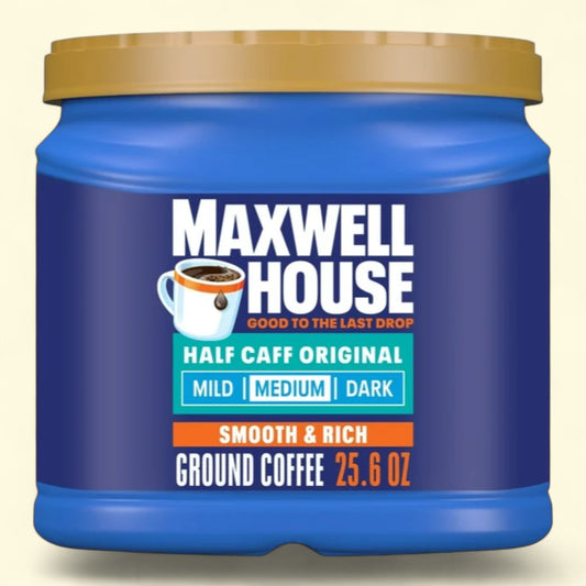 Maxwell House Half Caff Ground Coffee, 25.6 oz.