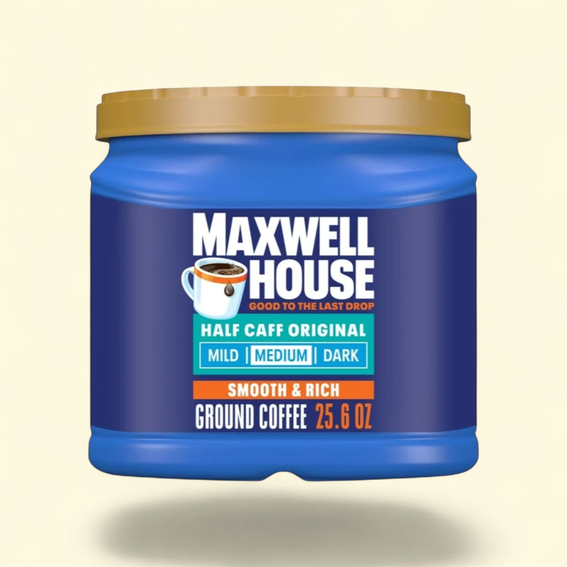Maxwell House Half Caff Ground Coffee, 25.6 oz. — authentic US product shipped worldwide by Treatspree