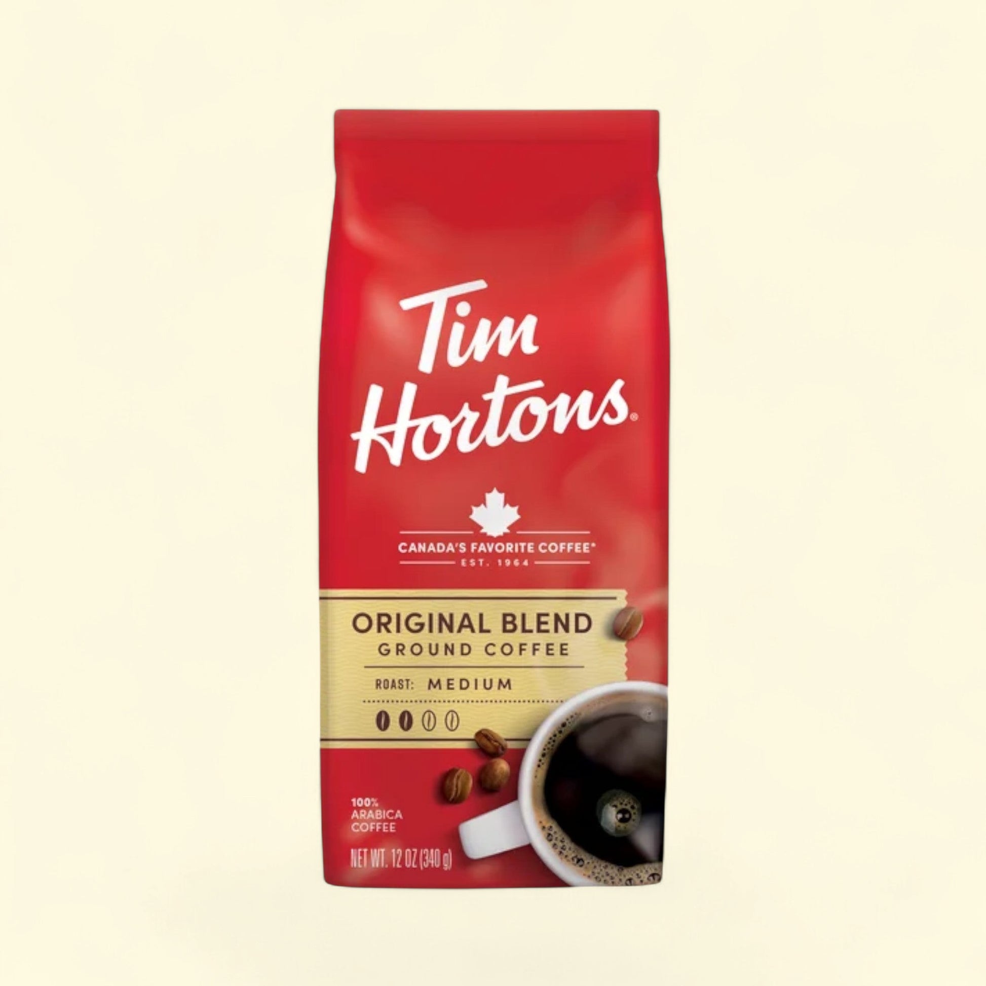 Tim Hortons Original Ground Coffee, 12oz — authentic US product shipped worldwide by Treatspree