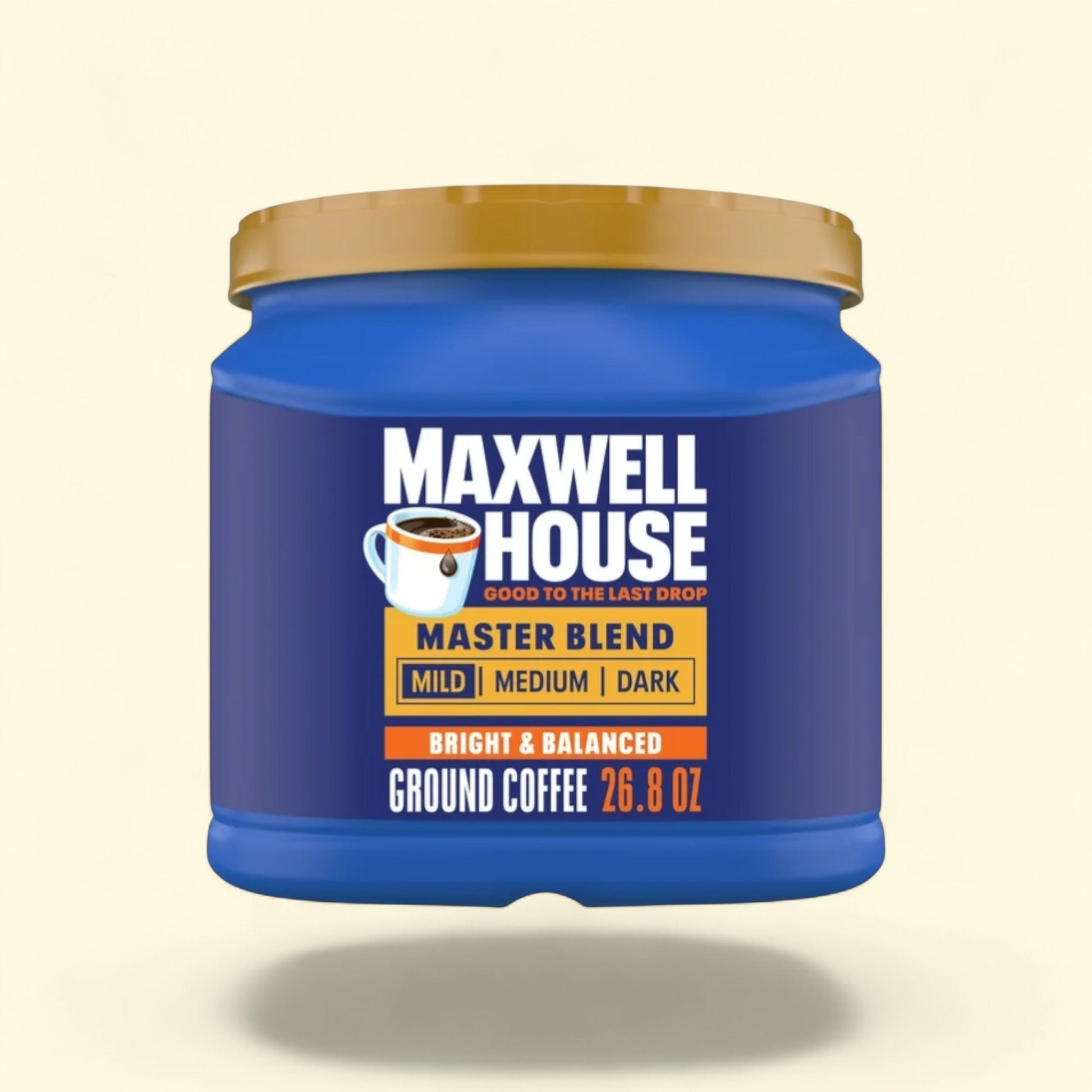 Maxwell House Master Blend Ground Coffee, 26.8 oz. Canister — authentic US product shipped worldwide by Treatspree