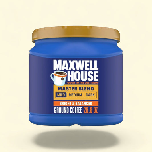 Maxwell House Master Blend Ground Coffee, 26.8 oz. Canister — authentic US product shipped worldwide by Treatspree