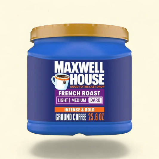 Maxwell House Dark French Roast Ground Coffee, 25.6 oz. — authentic US product shipped worldwide by Treatspree
