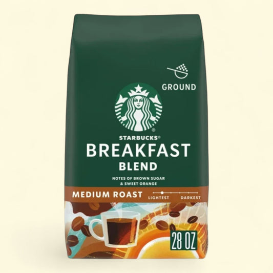 Starbucks Breakfast Blend, Medium Roast, Ground Coffee, 28 oz