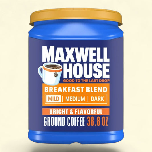 Maxwell House Breakfast Blend Ground Coffee, 38.8 oz
