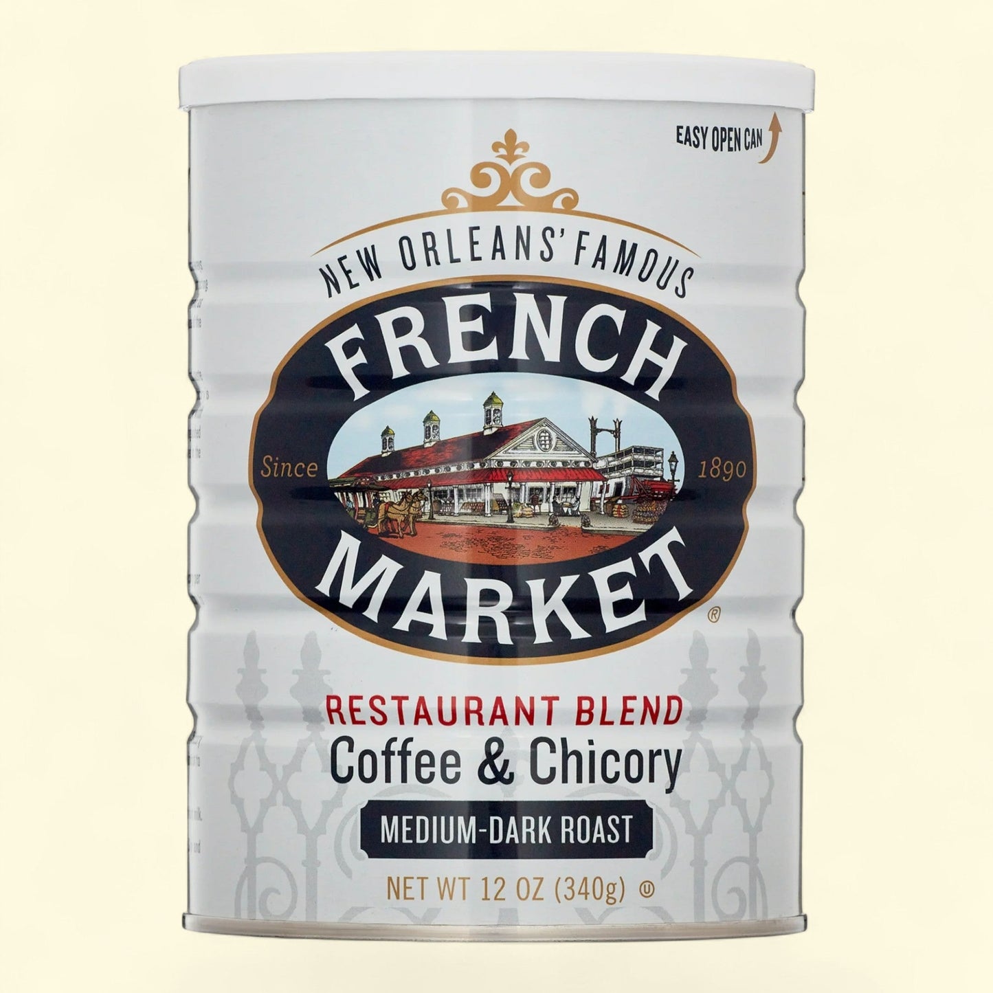 French Market Restaurant Blend Ground Coffee & Chicory, 12 oz Can