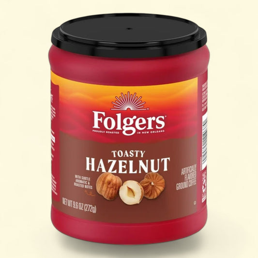 Folgers Hazelnut Ground Coffee, 9.6 oz