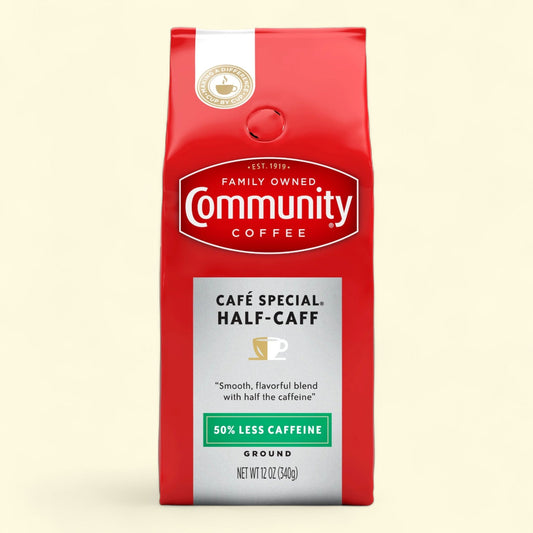 Community Coffee Café Special Half-Caff Ground Coffee, 12 oz