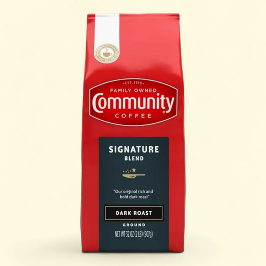 Community Coffee Signature Blend Dark Roast Ground Coffee, 32 Oz