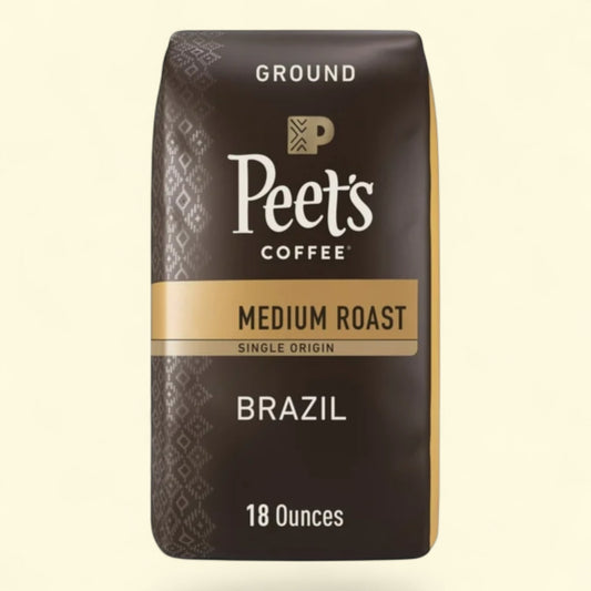 Peet's Coffee Brazil Premium Medium Roast Ground Coffee, 18 oz