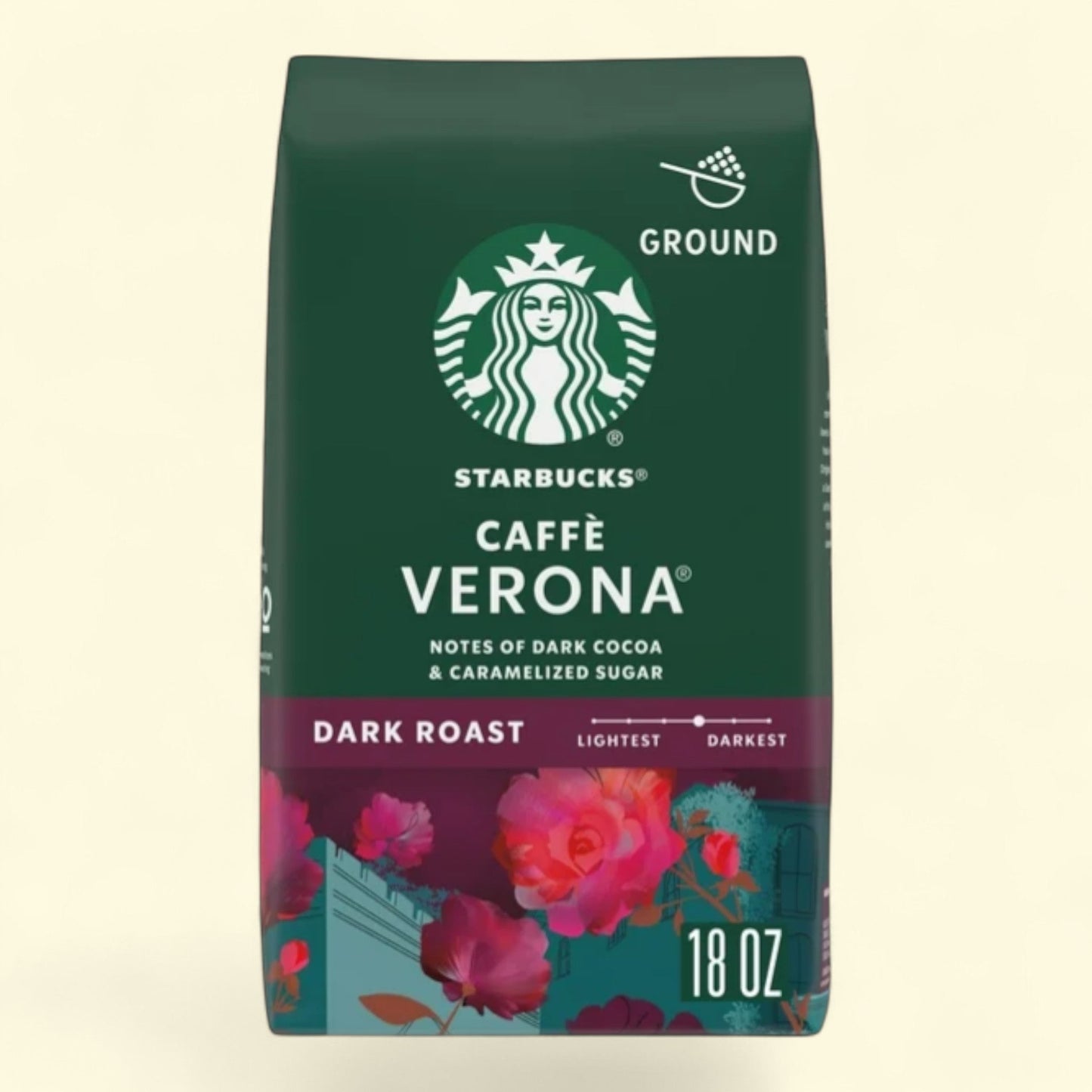 Starbucks Caffè Verona, Dark Roast Ground Coffee, 18 oz