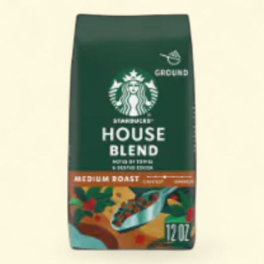 Starbucks House Blend Medium Roast Ground Coffee, 12 oz