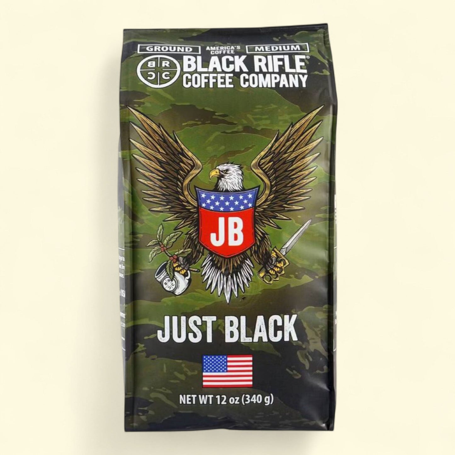 Black Rifle Coffee Company Just Black Medium Roast Ground Coffee, 12oz