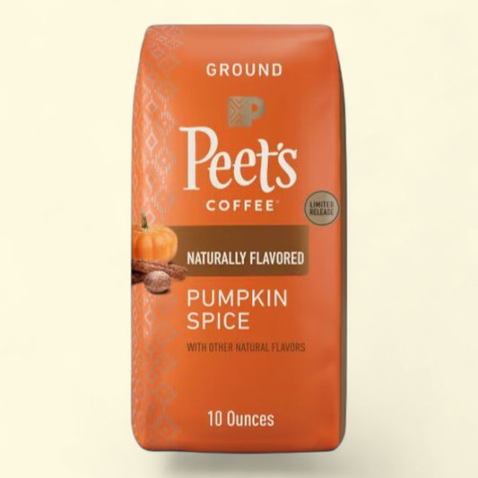 Peet's Coffee Pumpkin Spice Light Roast Ground Coffee, 10oz