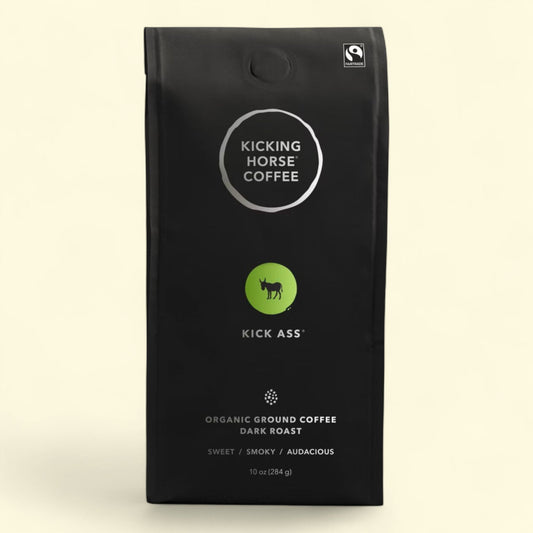 Kicking Horse Coffee Kick *** Dark Roast Ground Coffee, 10oz