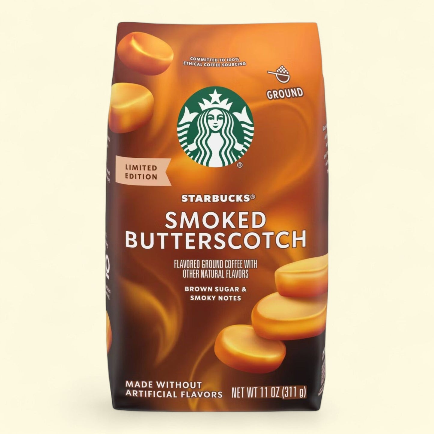 Starbucks Smoked Butterscotch Ground Coffee, 11oz