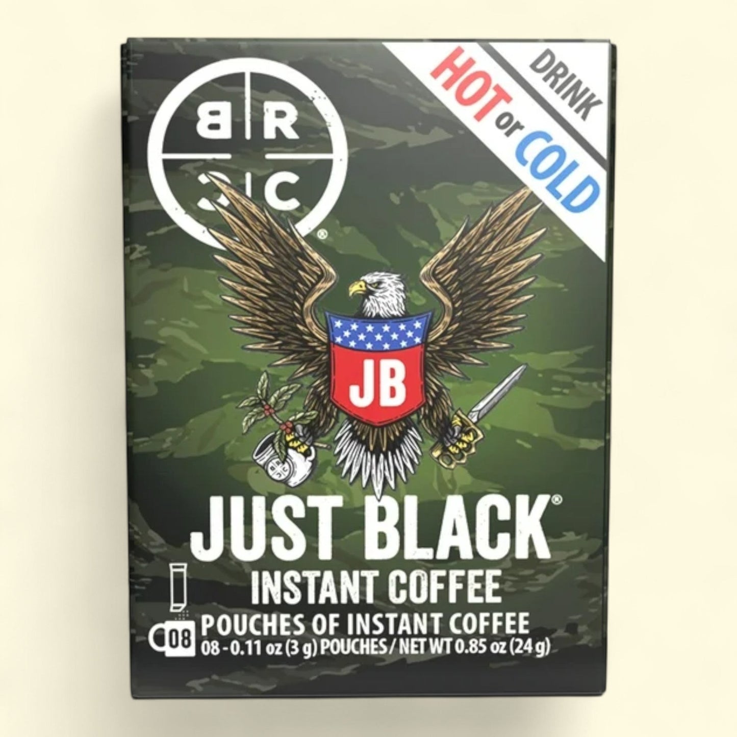 Black Rifle Coffee Company Just Black Instant Coffee, 8 Ct