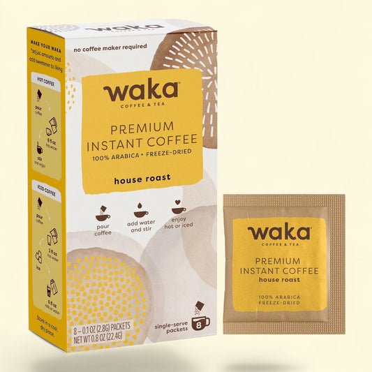 Waka Instant Coffee, House Roast, 8 packets