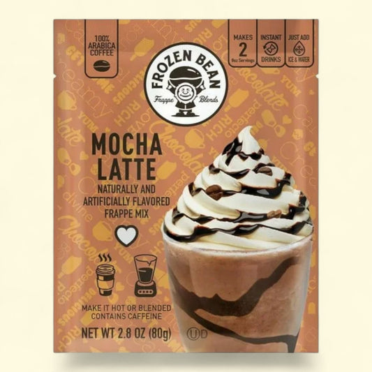 Frozen Bean Frappe Blend Medium Roast, Mocha Latte, 2.8 oz