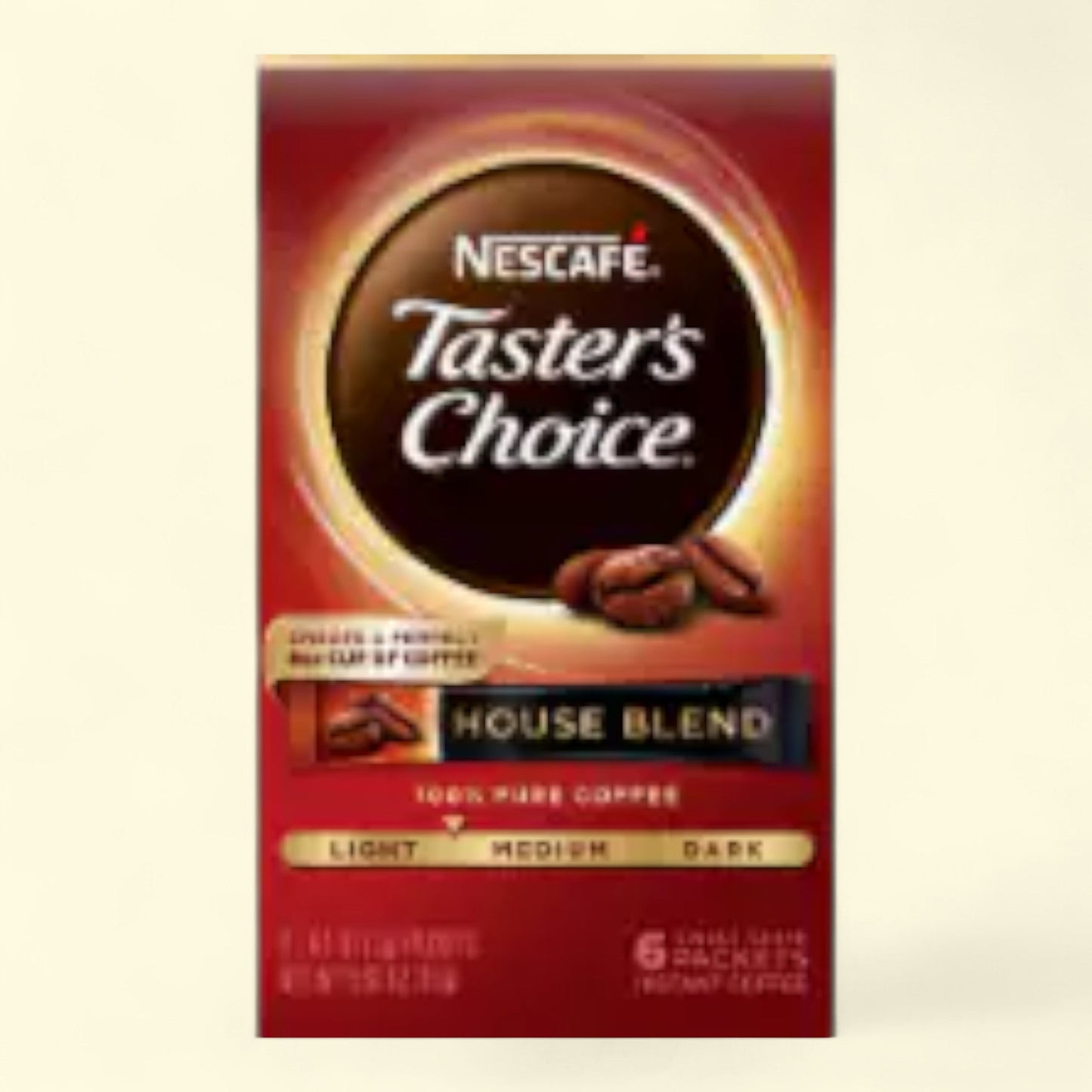 NESCAFÉ Taster's Choice House Blend Instant Coffee, Medium-Light Roast, 7 oz