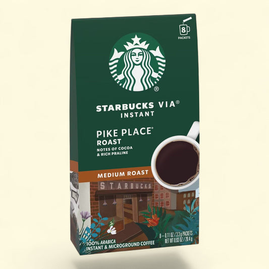 Starbucks VIA Instant Coffee Pike Place Roast, 8ct/0.11oz