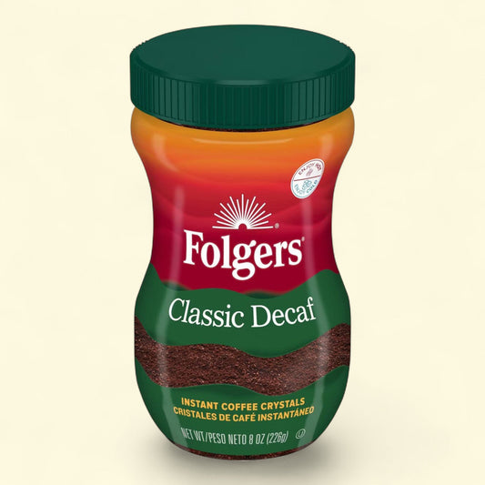 Folgers Instant Coffee, Decaf, 8oz