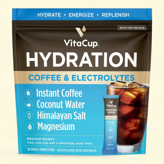 VitaCup Hydration Coffee Instant Packets, Medium Roast - 36ct