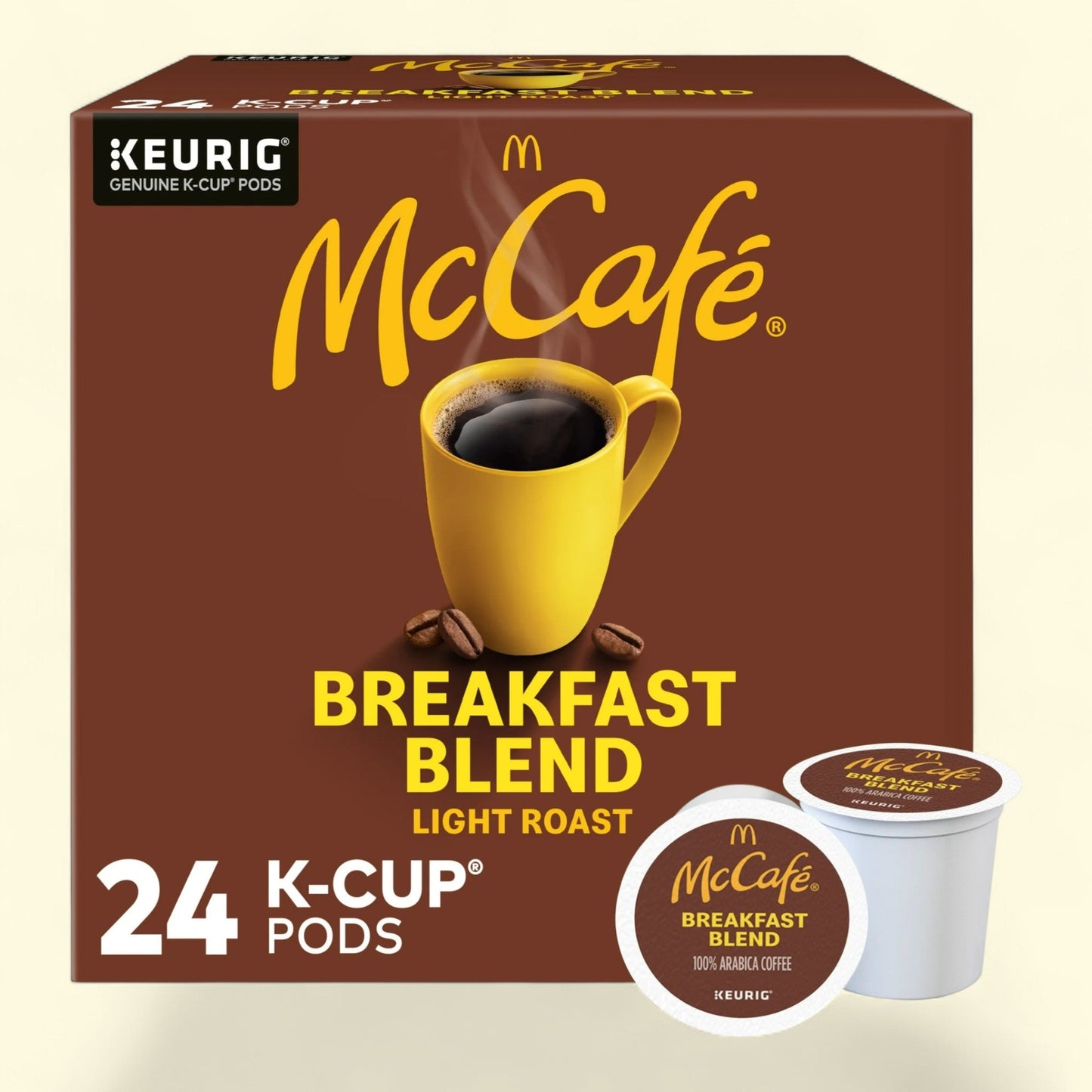 McCafe, Breakfast Blend Light Roast K-Cup Coffee Pods, 24 Count
