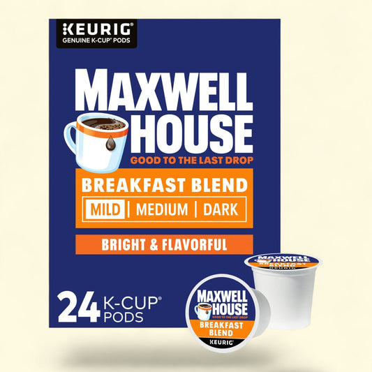 Maxwell House Breakfast Blend Coffee K-Cup Pods, 24 ct