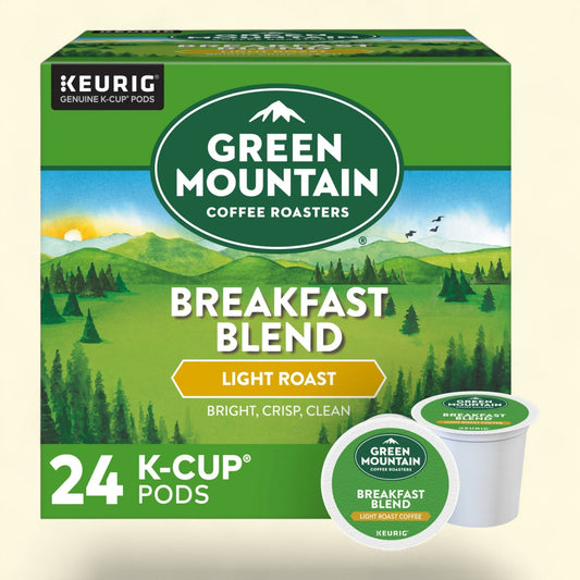 Green Mountain Coffee Roasters, Breakfast Blend Light Roast K-Cup Coffee Pods, 24 Count