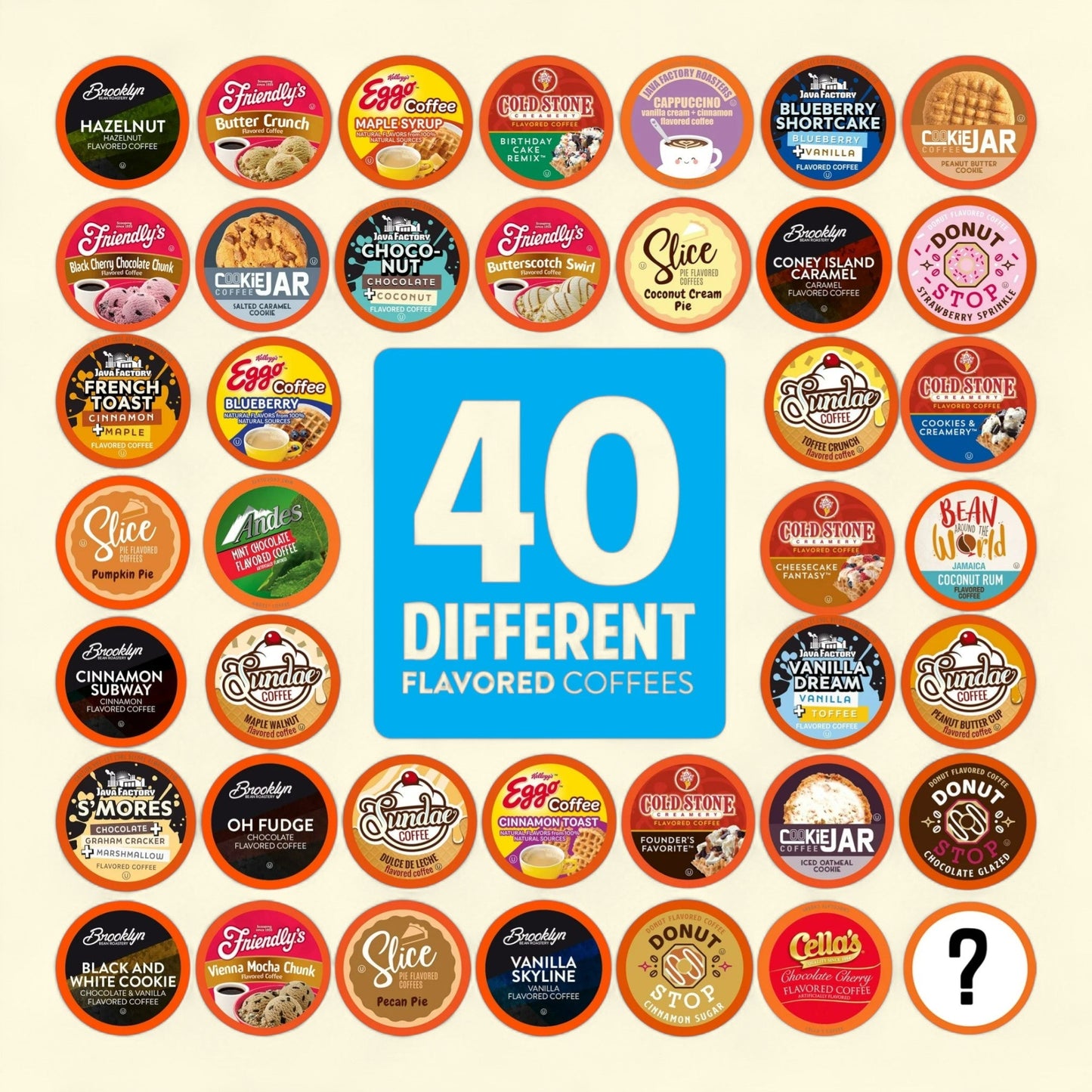 Two Rivers Coffee Pods, Assorted Flavors, 40-Pack