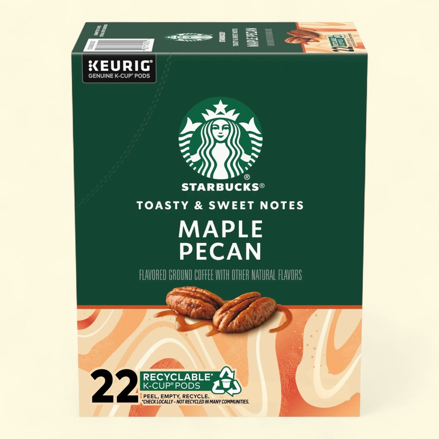 Starbucks, Maple Pecan Light Roast K-Cup Coffee Pods, 22 Count