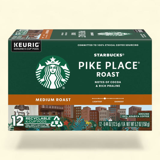 Starbucks, Pike Place Medium Roast K-Cup Coffee Pods, 12 Count