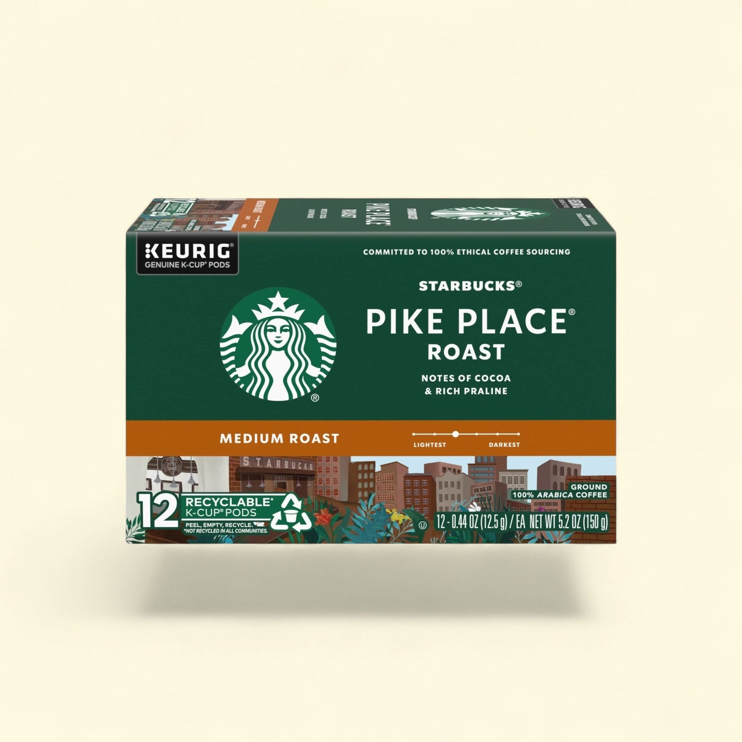Starbucks, Pike Place Medium Roast K-Cup Coffee Pods, 12 Count — authentic US product shipped worldwide by Treatspree