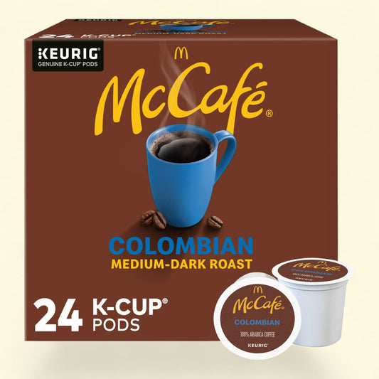 McCafe, Colombian Medium-Dark Roast K-Cup Coffee Pods, 24 Count