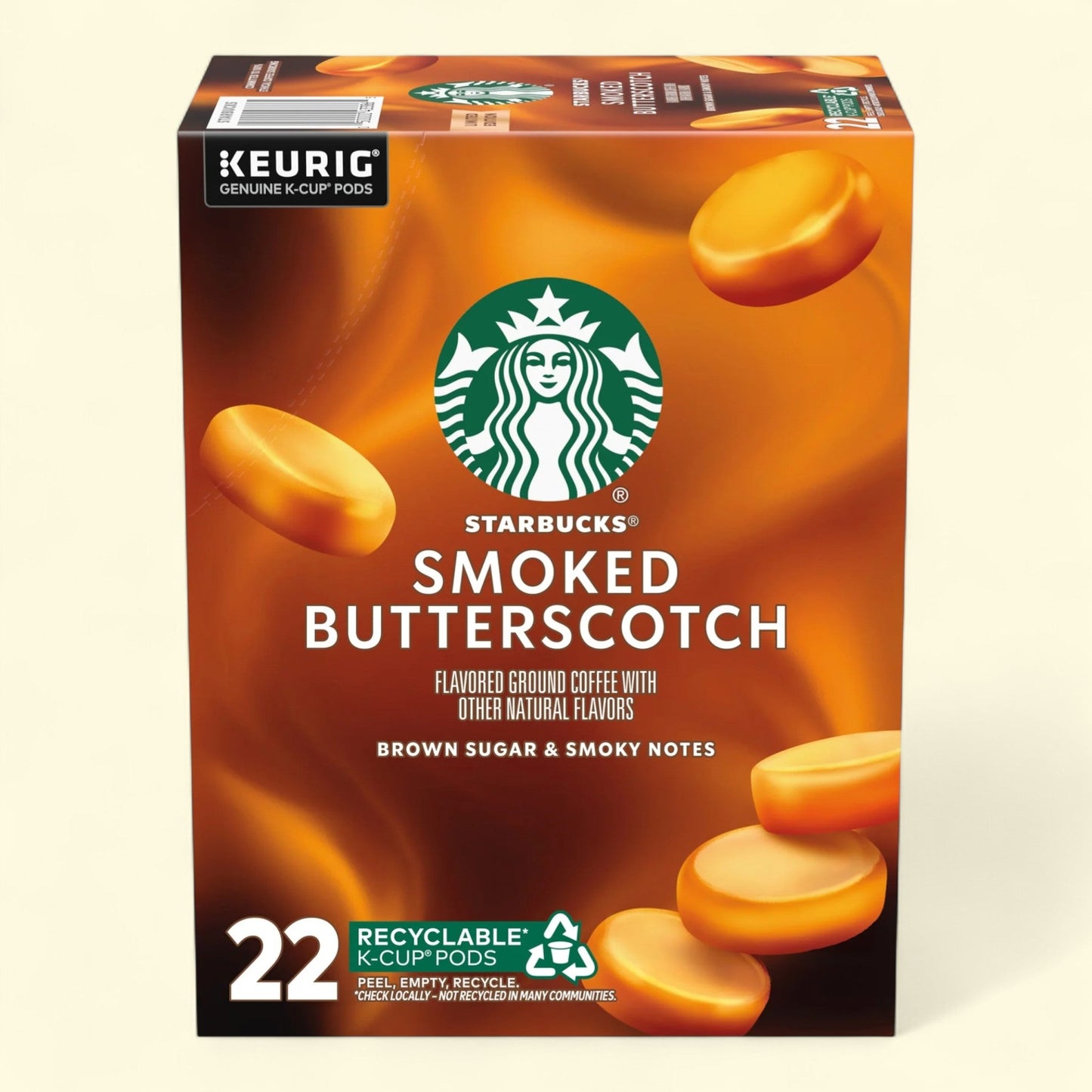 Starbucks Smoked Butterscotch Flavored Coffee, 22 Count