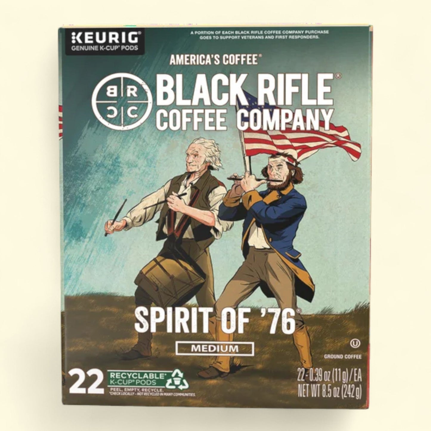 Black Rifle Coffee Company Spirit of '76 K-Cup Pods, Medium Roast, 22 Ct