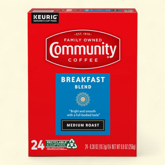 Community Coffee Breakfast Blend Single-Serve Coffee Pods, 24 Count
