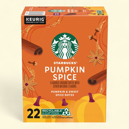 Starbucks Pumpkin Spice Flavored Coffee, Keurig K-Cup Coffee Pods, 22 Count