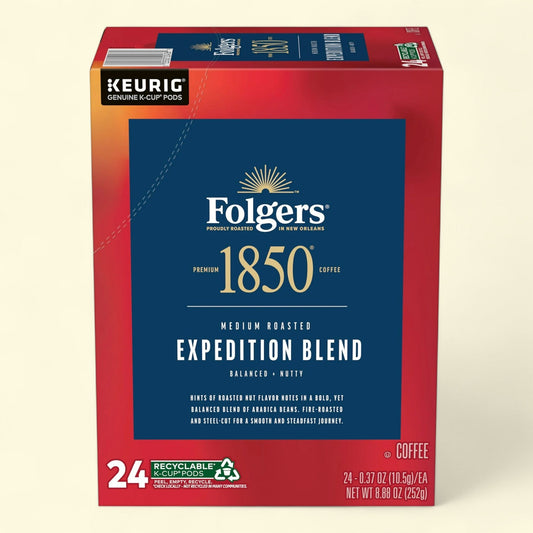 1850 Expedition Pioneer Blend, Medium Roast Coffee, Keurig K Cup Pods, 24 Count